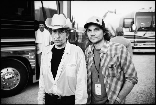 Bob Dylan with Wilco’s Jeff Tweedy at Bonnaroo.