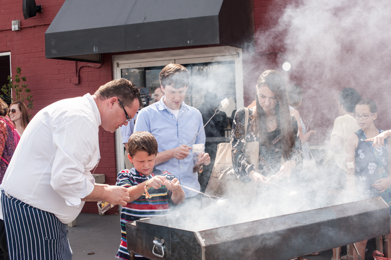 Chef Shon Foster leading S'mores School at the Saturday Foodie Experience